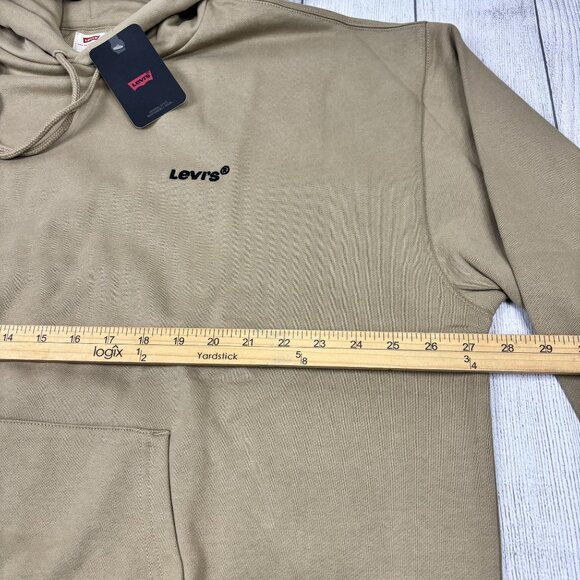 Levis Mens Hoodie XXL Relaxed Fit Tan Sweatshirt NWT. - Picture 5 of 14